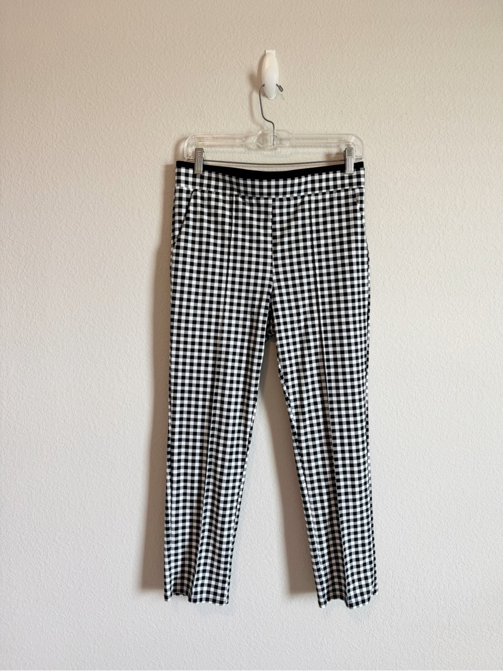 Jude Connally Women's Tobi Black Gingham High Waisted Ankle Pants Size Small